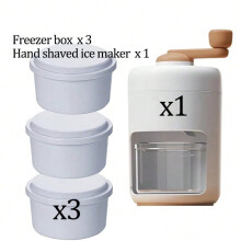 (3pc set) Manual Ice Crushers Household Hand-Cranked Shaved Ice Machine Hail Ice Breaking Artifact Hand-Cranked Smoothie Maker