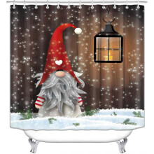 Christmas Gnomes Shower Curtain for Bathroom, Merry Christmas Shower Curtain, Xmas Winter Shower Cur