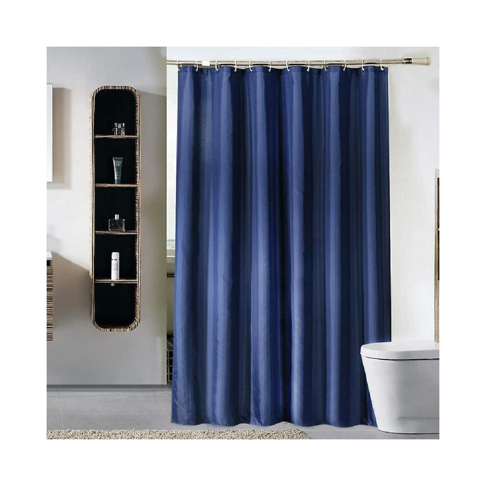 Rideaux de douche imperméables avec crochets Rideaux de douche faciles à nettoyer pour la salle de bain 180 x 200 cm Bleu