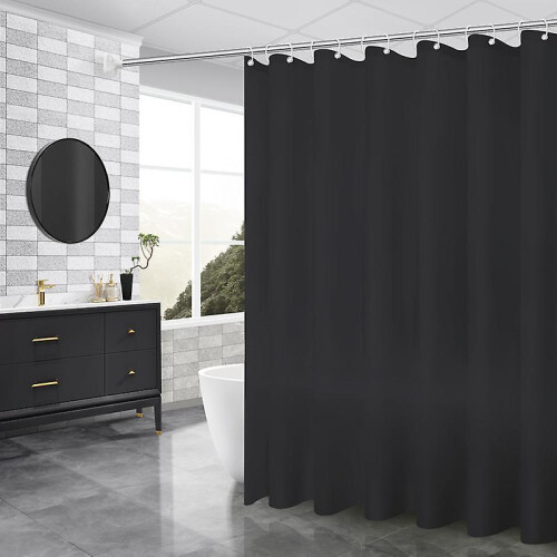 Quick Dry Shower Curtain, Machine Washable Shower Curtain, Waterproof Polyester, Translucent Shower
