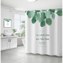 (180x180cm)K Plant Flowers Waterproof Polyester Shower Curtain