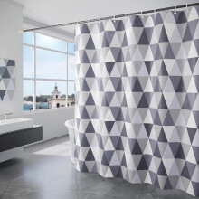 Shower Curtain Waterproof Bathroom Curtain,100 x 200 cm Washable Bath Curtains, Quick-Drying, Weight