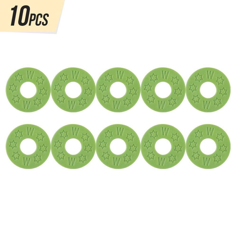 (Green) 10pcs Guitar Strap Locks Blocks Anti-slip Rubber Material Guitar Parts Accessories for Acoustic/