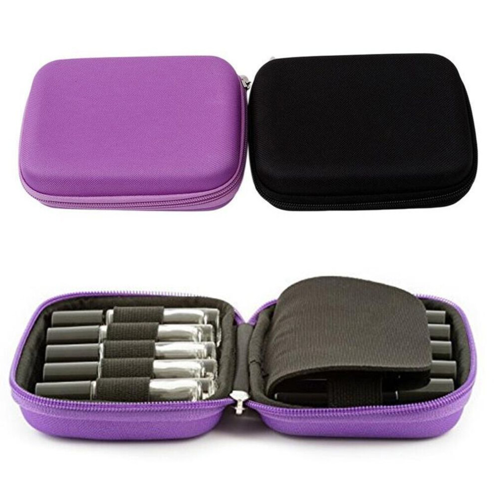 (purple) 10ml Essential Oils Carrying Case Protecting Bag Holders For 10 Bottles Travel