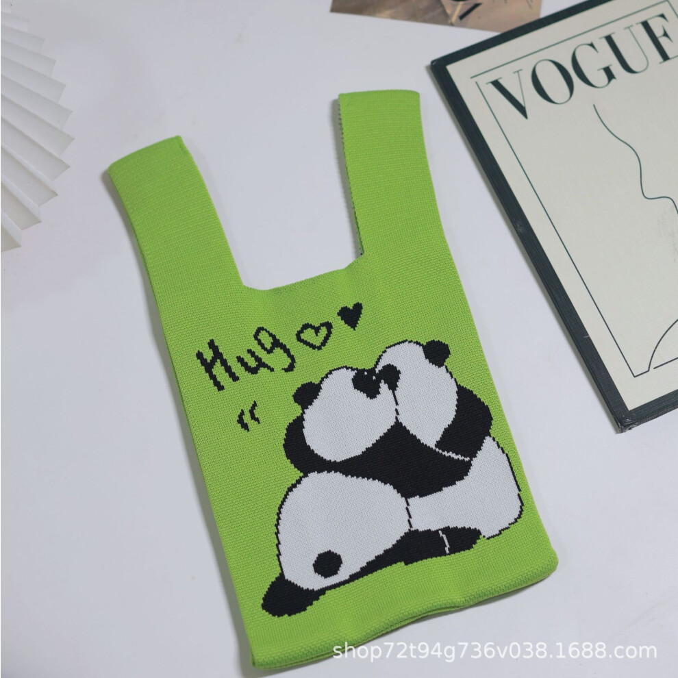 (StyleFFFF) Chengdu Panda Delightful Grandpa Cute Knitted Handheld Bag For Women Versatile Design With Trendy Colors Ideal Everyday For Fash-image-OPC-PHH2NXM-NEW