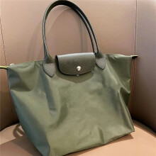 (Eco Forest Green, Large Long Handle) Style Dumpling Unique Large Nylon Shoulder Bag For Women With Ecofriendly Features Classic In Hues