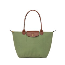 (Classic Moss Green, Medium Long Handle) Dumpling Style Unique Large Nylon Shoulder Bag For Women With Ecofriendly Features In Hues Classic