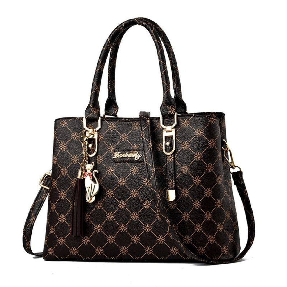 (dark brown, One size) Women  Bag 2022 New Fashion Bag Large Capacity Temperament Portable Messenger Shoulder Bag