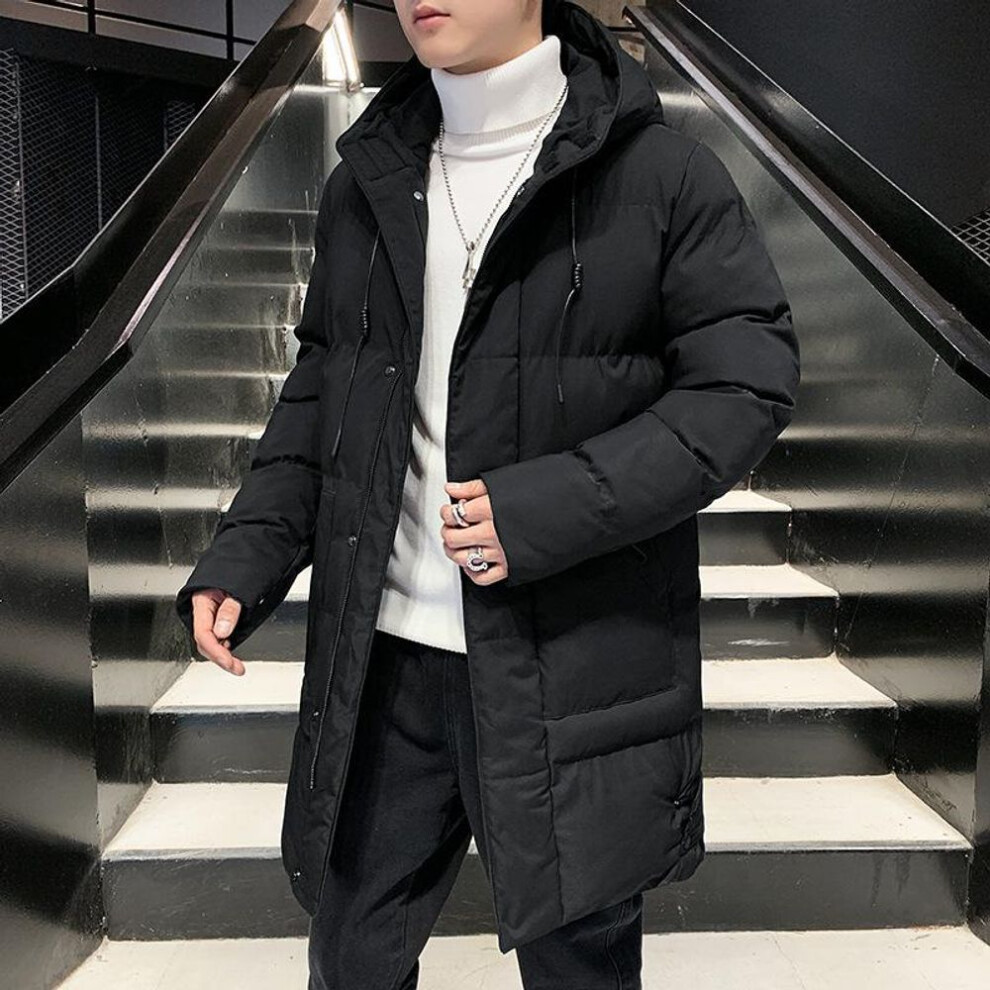 (black, 8Xl) Winter Jacket Men Long Parka Jacket Autumn Puffer Jacket Men Overcoat Outwear Long Jacket Hooded Coat Plus Size