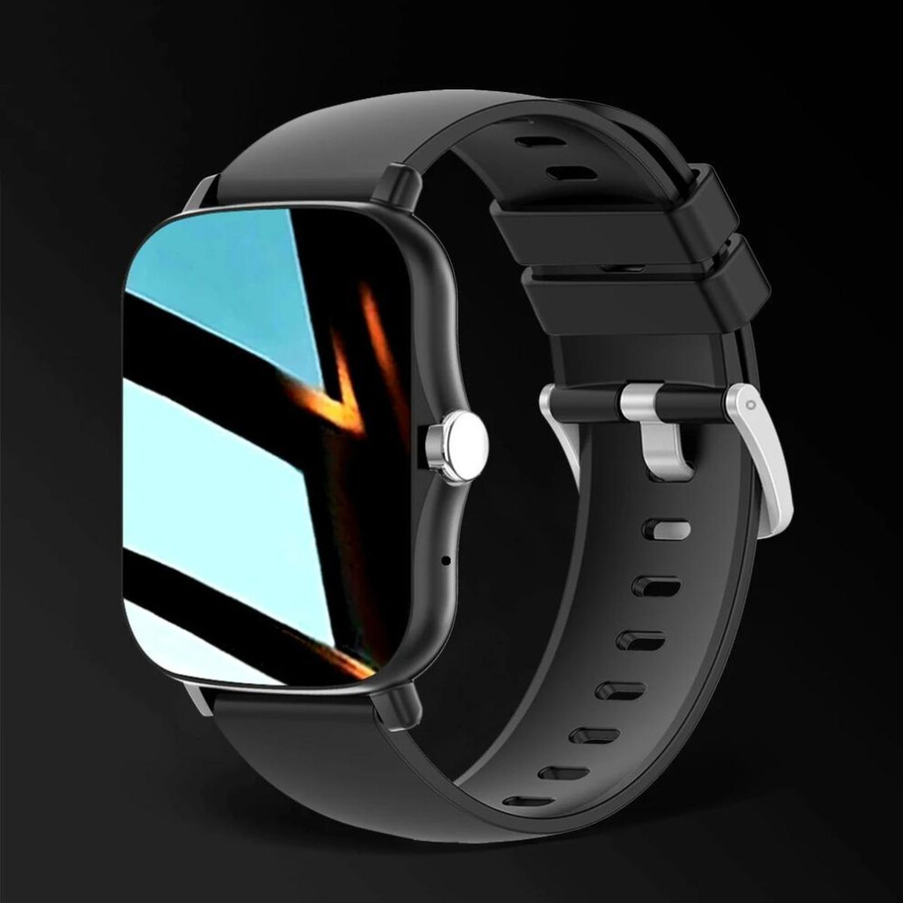 (Black, silicone) Smart Watch For Men Women Gift For Xiaomi Full Touch Screen Sport Fitness Watches BT Call Digital Smartwatch Wristwatch 2024 New