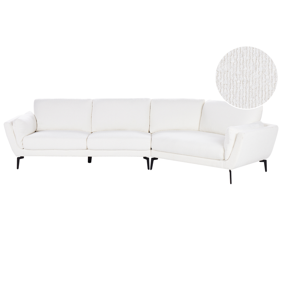 Sofa KANSSELI Boucle White 3 Seater