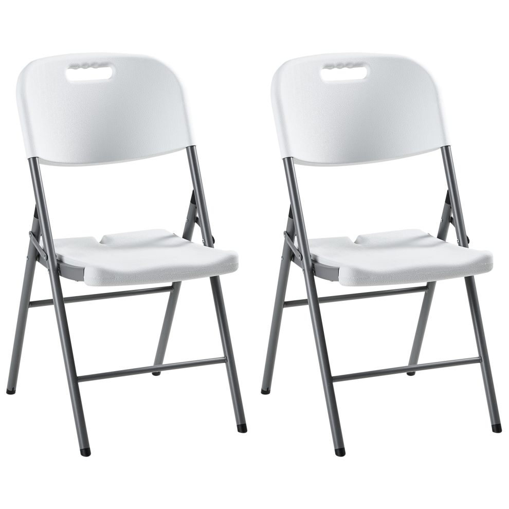 Set of 2 Garden Chairs CUGNOLI Folding White
