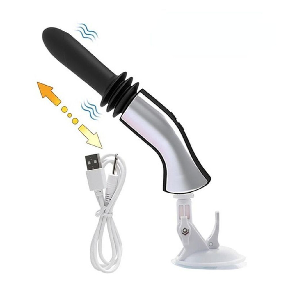 (black) Automatic Telescopic Vibrator Female Male G Spot Anal Vagina Sex Machine with Sucker Dildo Massager Adult Toy 18