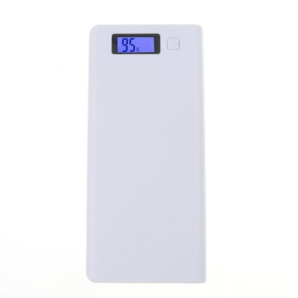 (White) 5V Dual USB 8 Sectiongs18650 Power Bank Battery Box Mobile Phone Charger DIY Shell Case