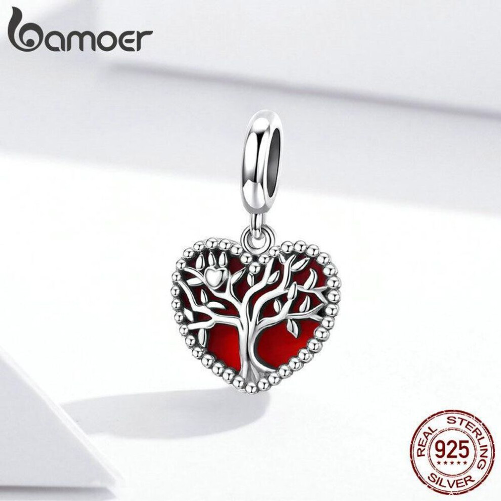 (925 silver) Bamoer 925 Sterling Silver Pendant Charm fit for Original Tree of Bracelet Necklace DIY Jewelry