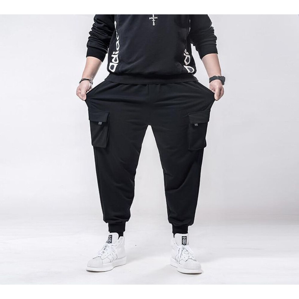 (as the picture, XXL) Men Sweatpants Plus Size 6xl 7xl Big Size Loose Sportwear Pants Stretch Trousers