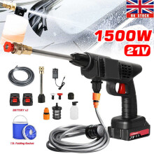 2 Battery Cordless Car High Pressure Washer Jet Water Wash Cleaner Gun