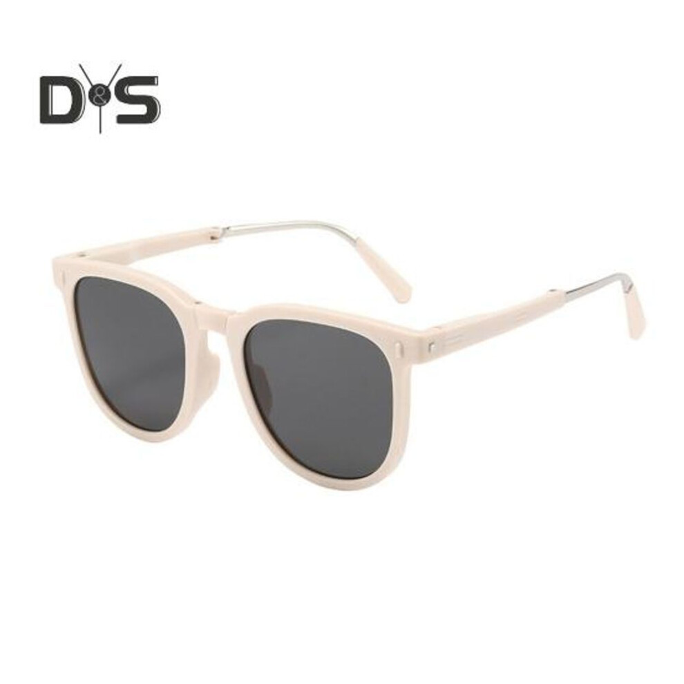 (apricot) Folding Sunglasses Foldable Polarized Sunglasses for Men Women UV Protection Shady Sun Glasses for Travel Camping Outdoor Sports
