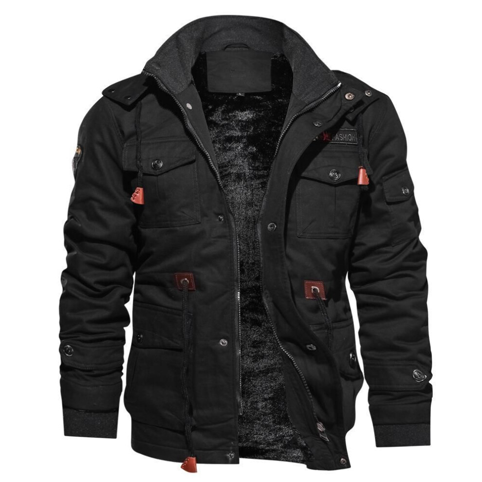 (black, M) High Quality Men&apos;s Jacket Military Tactical Jacket Breathable Lightweight Jacket Trench Coat
