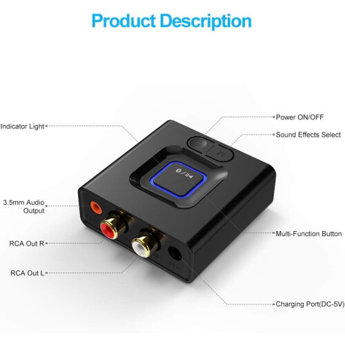 Bluetooth Receiver for HiFi, Bluetooth 5.1 Audio Adapter 1