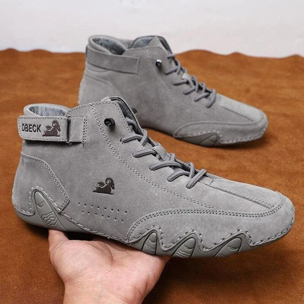 (grey, 44) Women Boots Flats Waterproof Ankle Boots Ladies Comfortable Shoes Winter Booties Female Casual High Top Sneakers Luxury Footwear