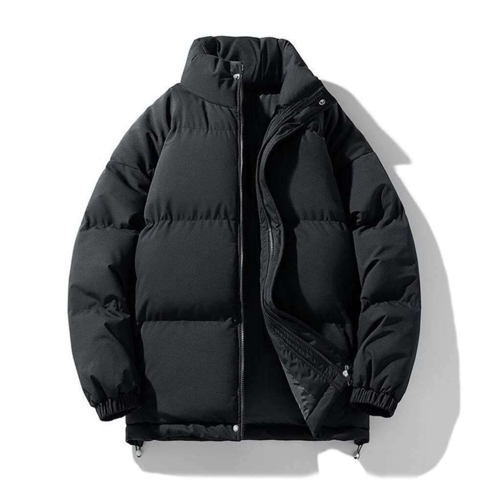 (black, 7XL) Short Large Down Cotton Warm Men&apos;s Winter Cotton Coat Plush Thickened