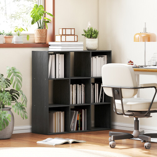 Homcom (Black) HOMCOM 9 Cube Storage Unit Cabinet Bookcase Display Shelves
