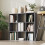 Homcom (Grey) HOMCOM 9 Cube Storage Unit Cabinet Bookcase Display Shelves 9