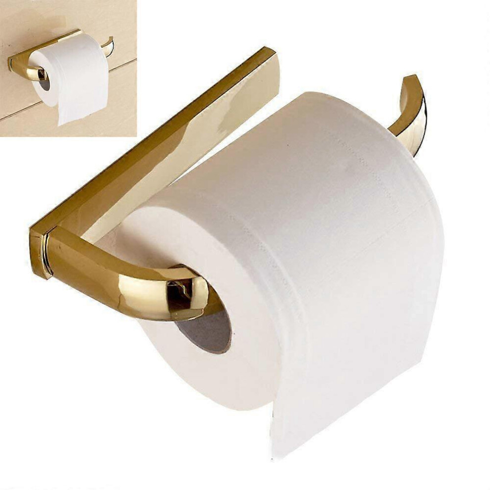 (As show, One size) Half Open Toilet Roll Paper Rail Holder, Wall Mounted Single Rail Holder-image-OPC-PHH6DVK-NEW