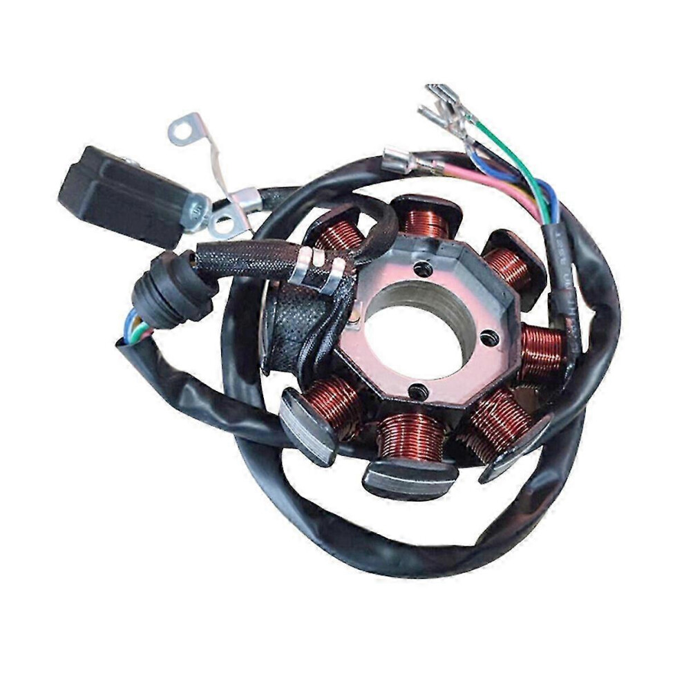 Kikidex (As Show, One Size) 8 Pole Coil Ac Ignition Stator Compatible With Cg125-8 150Cc 250Cc Motocross Atv