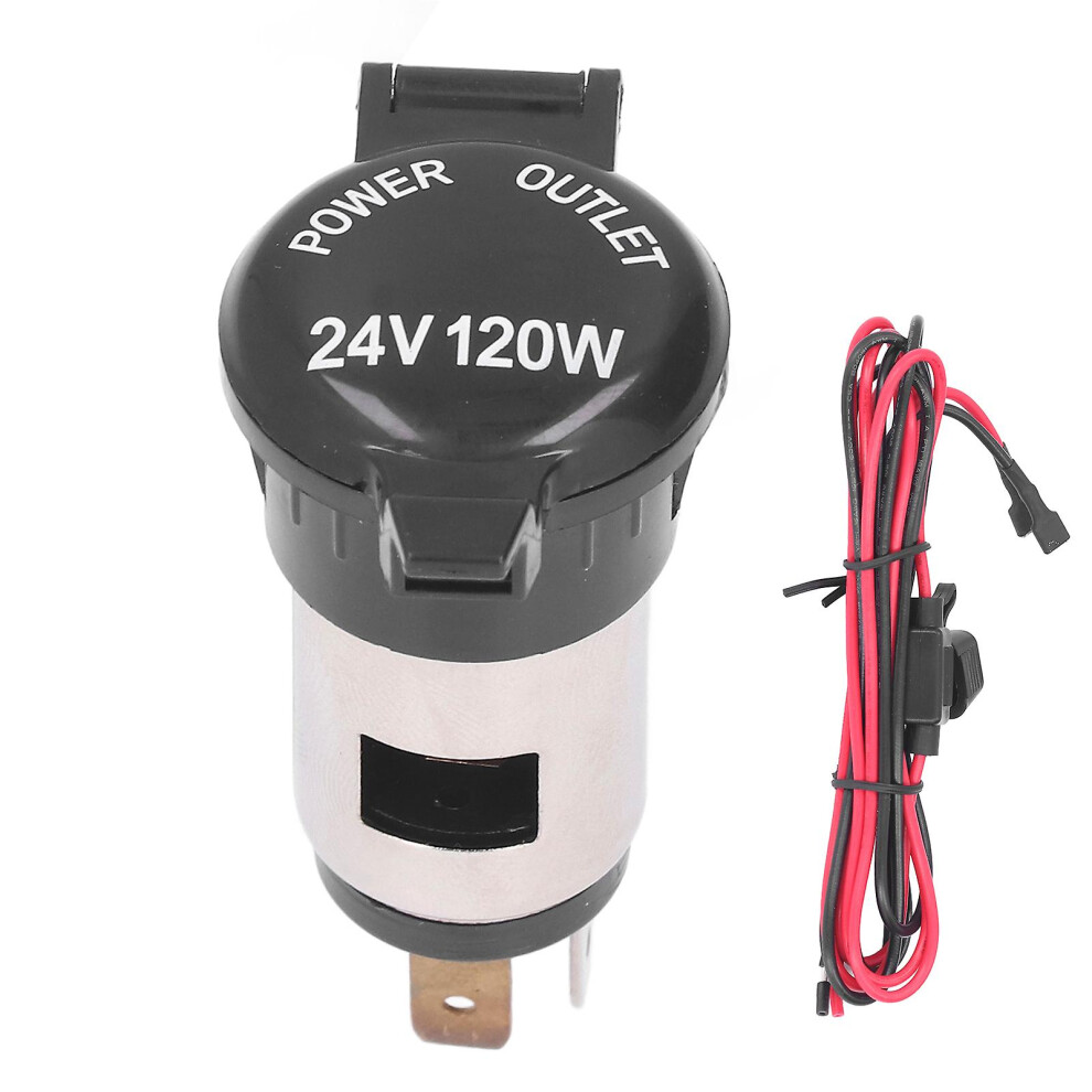 (As Show, One Size) Cigarette Lighter Socket 024V 120W With Waterproof Cover Dustproof Universal For Cars Boats Tractors 4909775722611