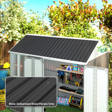 Outsunny Pack of 12 Metal Roofing Sheets for Greenhouse, Black