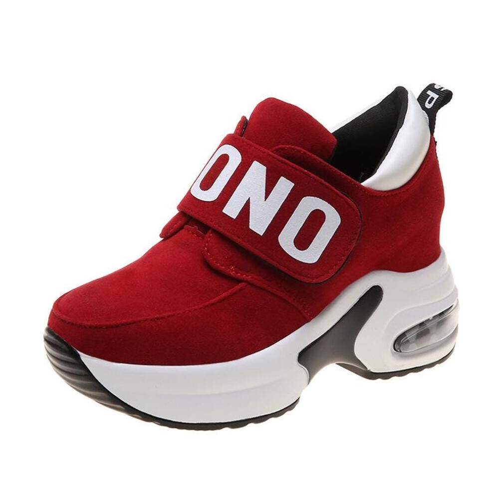 (red, 37) Platform Wedge Sneakers Ladies Shoes Sneaker Casual Shoes Trainers Women Female Shoes Black Red Sneakers