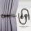 (Black Nickel) Plain Curtains Holdback Pair Pack of 2 Metal Curtains Hold Backs 1