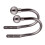 (Black Nickel) Plain Curtains Holdback Pair Pack of 2 Metal Curtains Hold Backs 4