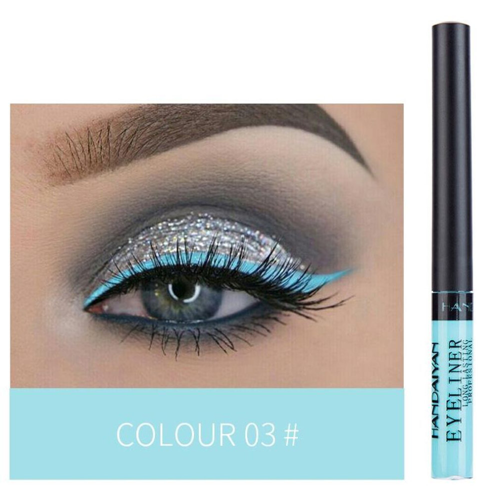 (3) Multi-colored Eyeliner Marker Pen Makeup Waterproof Liquid Eye Liner Pencil Brown White Bright Colors Long-lasting