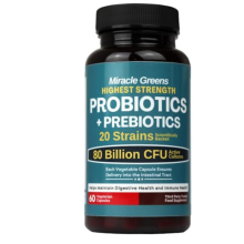 80 Billion CFU Probiotics - 20 Strains + Prebiotics | Digestive