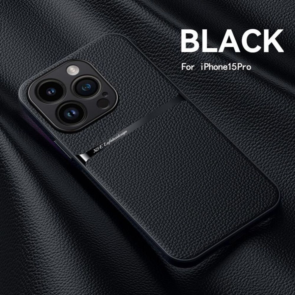 (black, iPhone 15 Pro Max) Luxury Shockproof Ultra Thin PU Leather TPU Back Cover For iPhone 16 15 Pro Max 14 13 Samsung A54 Xiaomi 13t Huawei Phone Case
