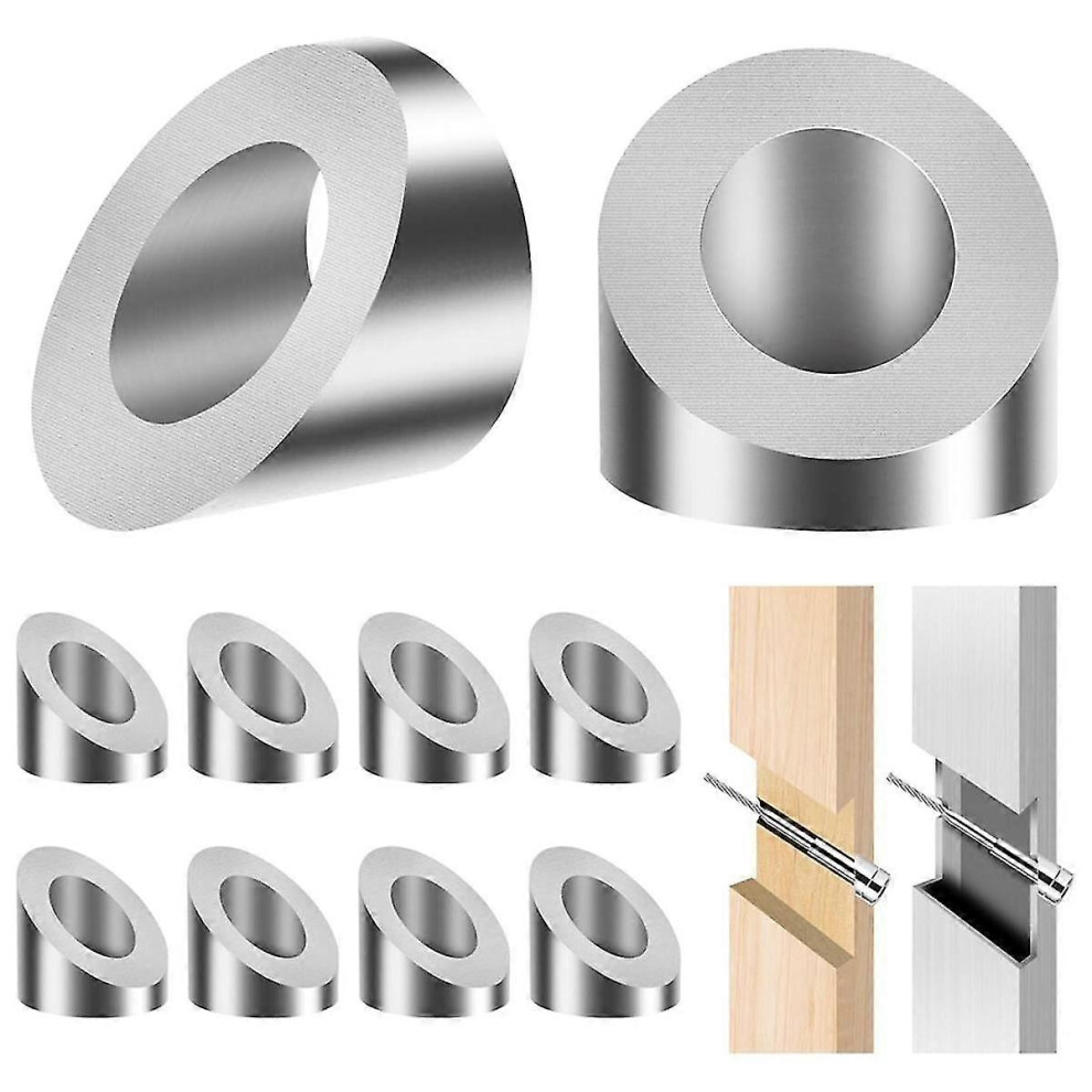 (As show, One size) 33 Beveled Angle Washers 9mm, compatible with 8mm Cable Railing Hardware Kit, compatible with Stair Deck Metal Wood Aluminum End P-image-OPC-PHH6HGX-NEW