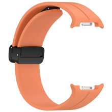 Watch Strap Magnetic Silicone Strap for Samsung Galaxy Watch8(40MM/44MM)/Watch 8 Classic (Orange)