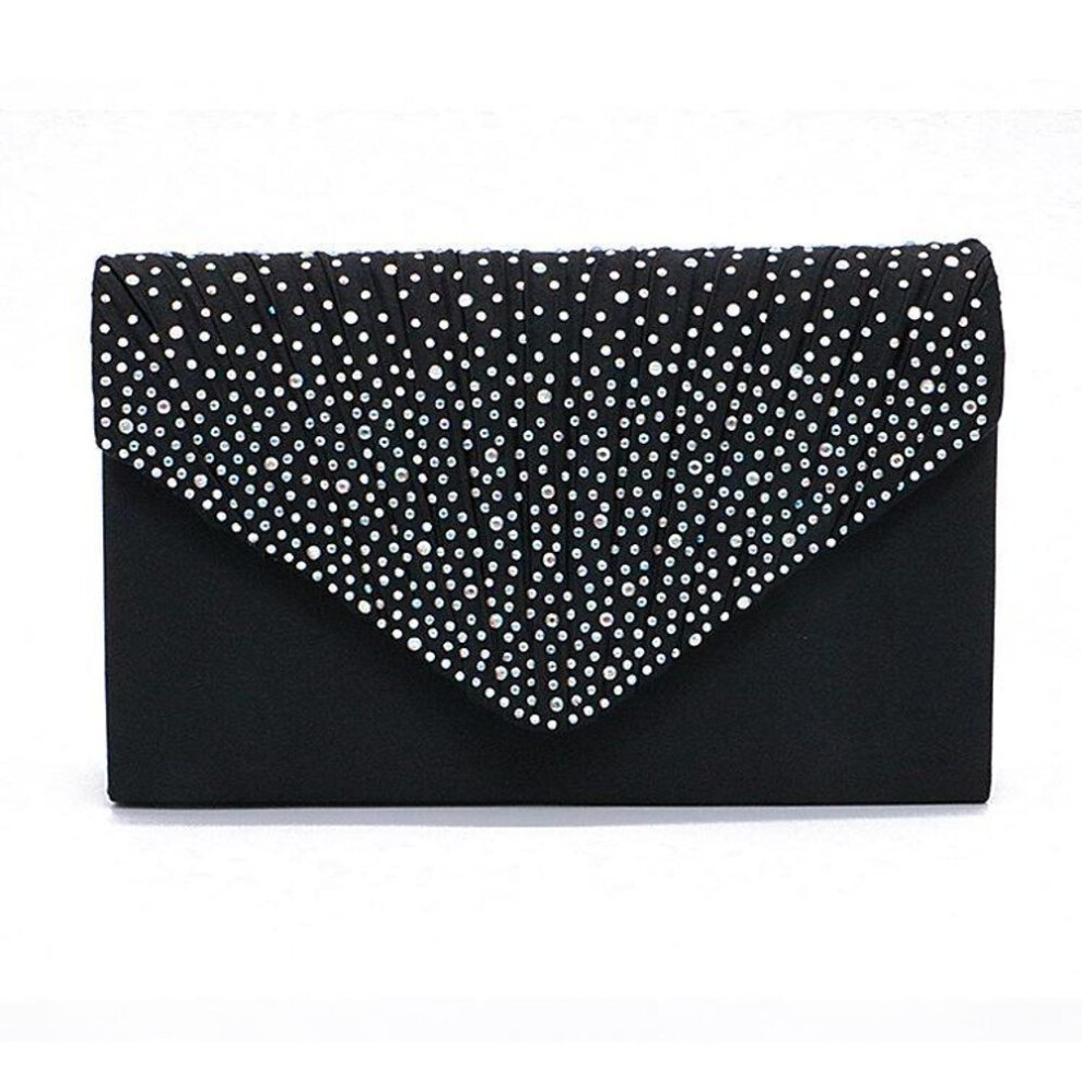 (black, 21*5*13cm) Yogodlns Fashion Womens Party Brial Evening Clutch Handbag Purse Diamante Ladies Bags