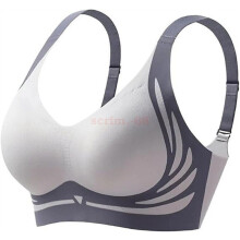 (Blue, XXL) Super Gather Wireless Push-Up Bra, Lifting Anti-Sagging Wireless Push Up Bra Hot