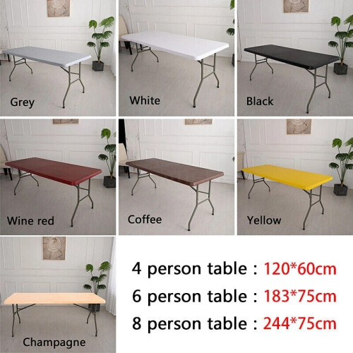 (Sky Blue, 120*60CM) Waterproof Table Cover Elastic Fitted Tablecloth Oil Proof Protector Rectangular New 2