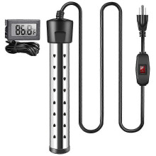 (As show, One size) Immersion Water Heater,1500W Pool Heater with Switch Control,Bathtub Heater with Intelligent Temperature Control Us Plug
