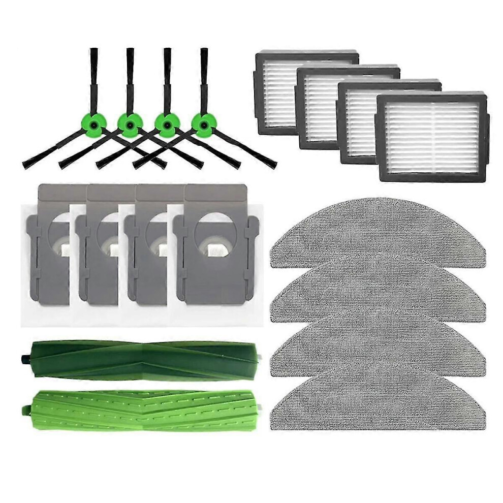 Kikidex (As Show, One Size) Compatible Withcombo I5 / I5+ / J5 / J5+ Robot Vacuum Replacement Main Side Brush Hepa Filter Mop Pads Dust Bags Parts