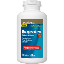 GoodSense 200 mg Ibuprofen Tablets, Fever Reducer and Pain