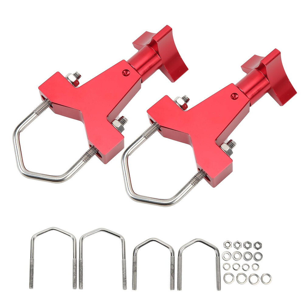 (As Show, One Size) Lift Jack Mount 6061 Billet Aluminum Anodized Replacement For Polaris Rzr Offroad 1In To 2.5In Square Round Tubes Red 4909775712841