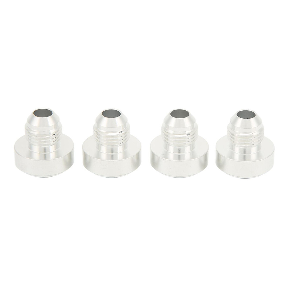 (As Show, One Size) 4Pcs An6 Male Billet Aluminum Alloy 9/1618In Diameter 6An Thread Male Billet Replacement Weld In Fitting Bung 4909775713305