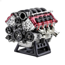 (As show, One size) V8 Engine Internal Combustion Model Assembly Kit RC Full Simulation Engine Suitable compatible with Ax90104 Scx10 RC Car