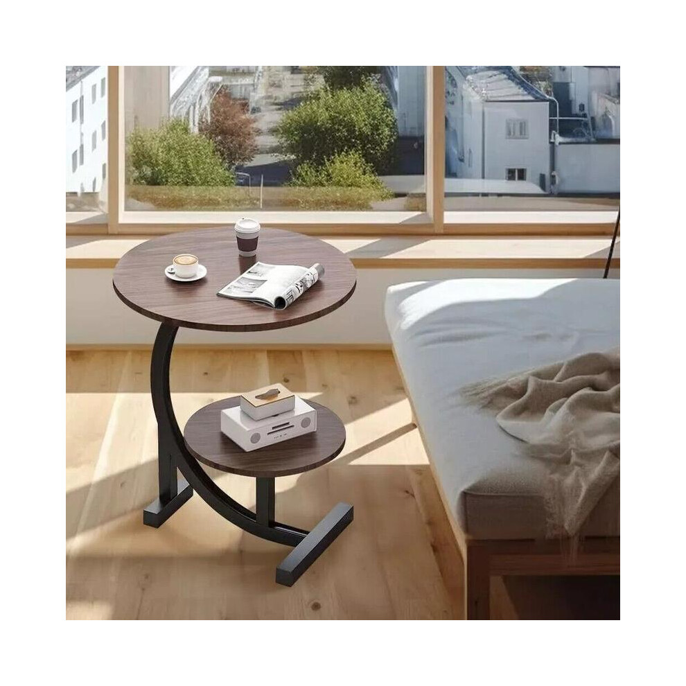 (Default) Side Table C Shaped for Sofa Coffee End Tables for Living Room Bedside Tables durable Versatile Easy to assemble Exquisite Living room decor-image-OPC-PHH6QXQ-NEW